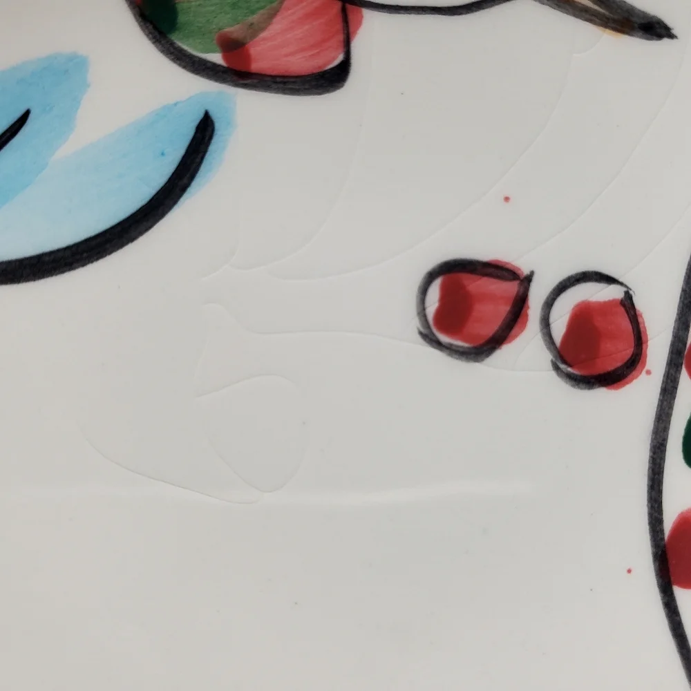 World Bazaar snowman ceramic plate 9 in